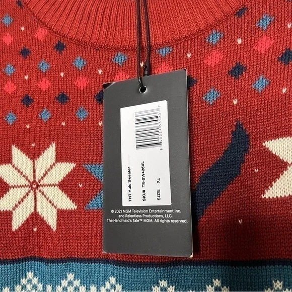 NWT Hulu The Handmaid’s Tale Let Freedom Rage Christmas Holiday Sweater Size‎ XL - Picture 9 of 11